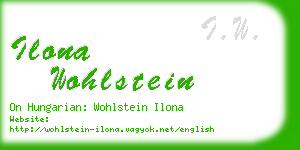 ilona wohlstein business card